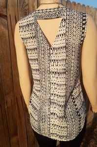 Ana blouse Top black and cream Large